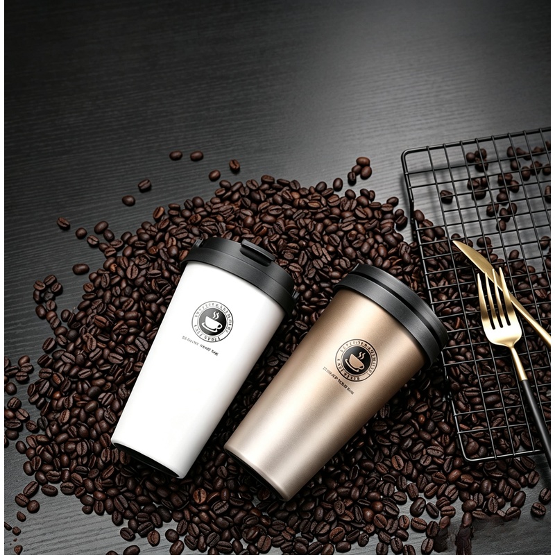 Coffee Tea Exchange - 500ml Insulated Travel Coffee Cup, Double
