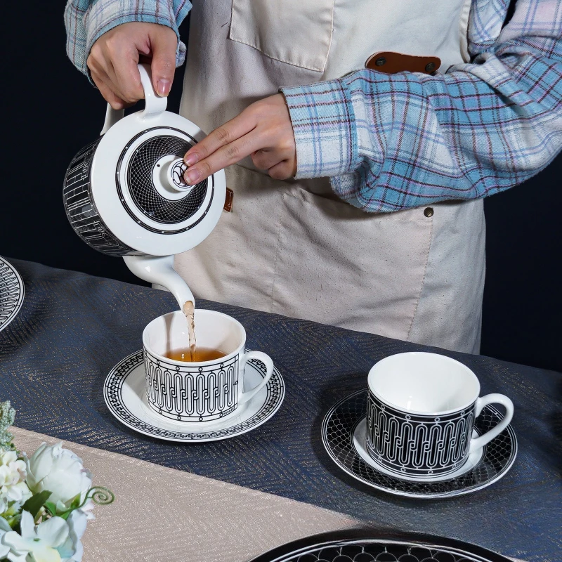 Coffee Tea Set Up - Simple European-Style Tea Set Ceramic Coffee