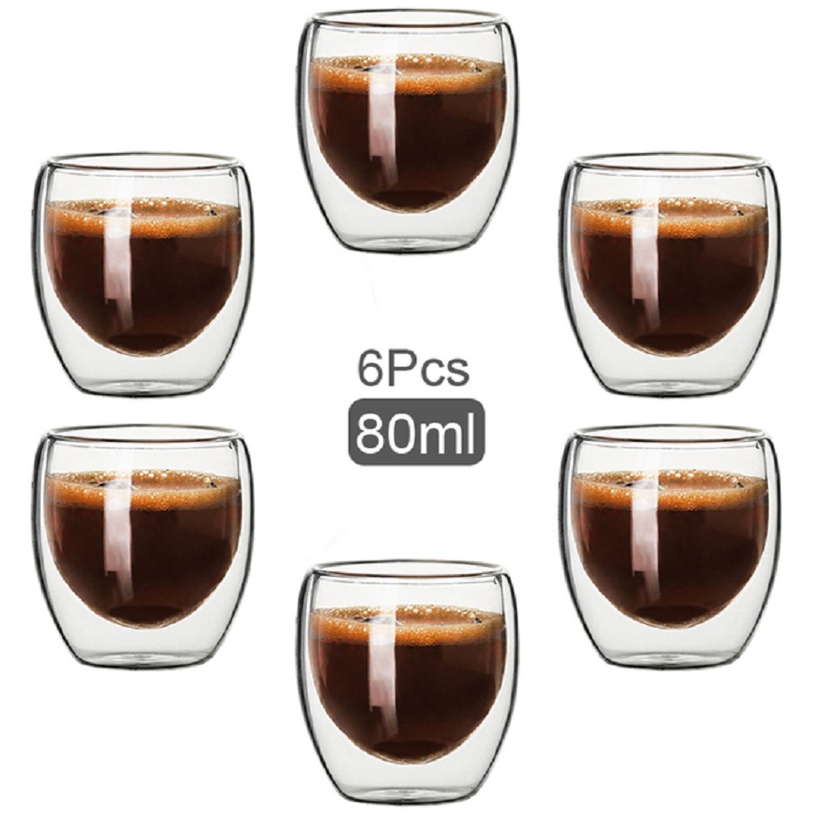 Coffee Tea Set Up - Double Walled Glass Coffee Mugs Glass