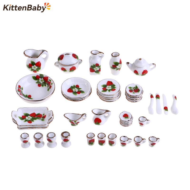 Coffee Tea Set Up - 1 Set 1:12 Miniature Doll House