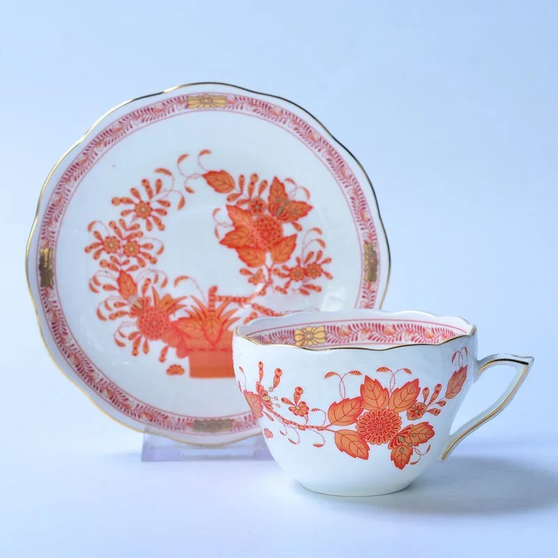Classical Cup and Saucer Flowe - Coffee Tea Gift Basket ulasan dan harga