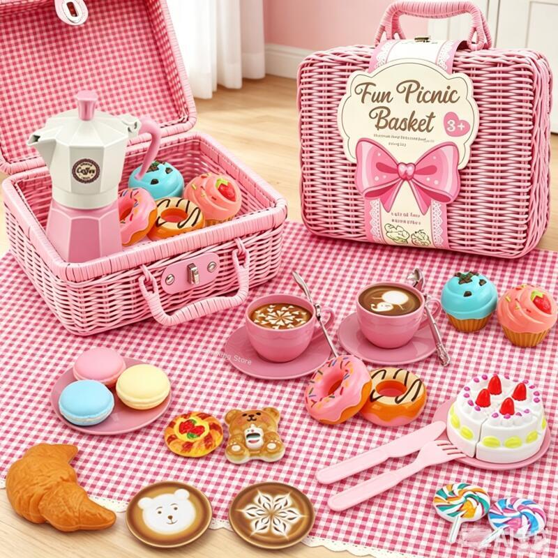 Simulation Picnic Food With Ba - Coffee Tea Gift Basket ulasan dan harga