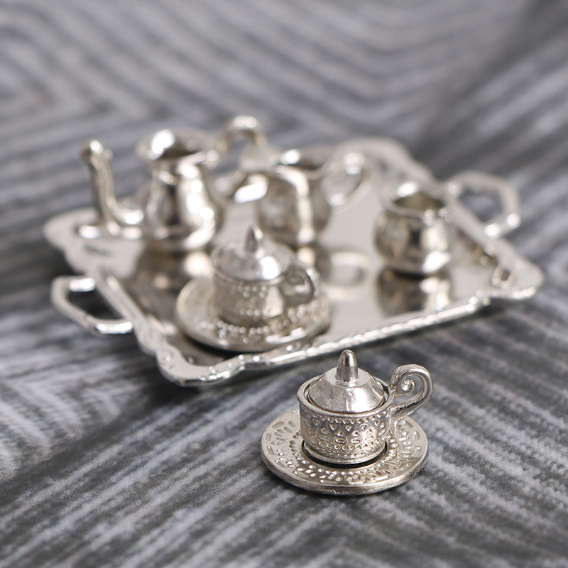 10pcs/Set 1/12 Dollhouse Minia - Coffee Tea Set Up ulasan dan harga