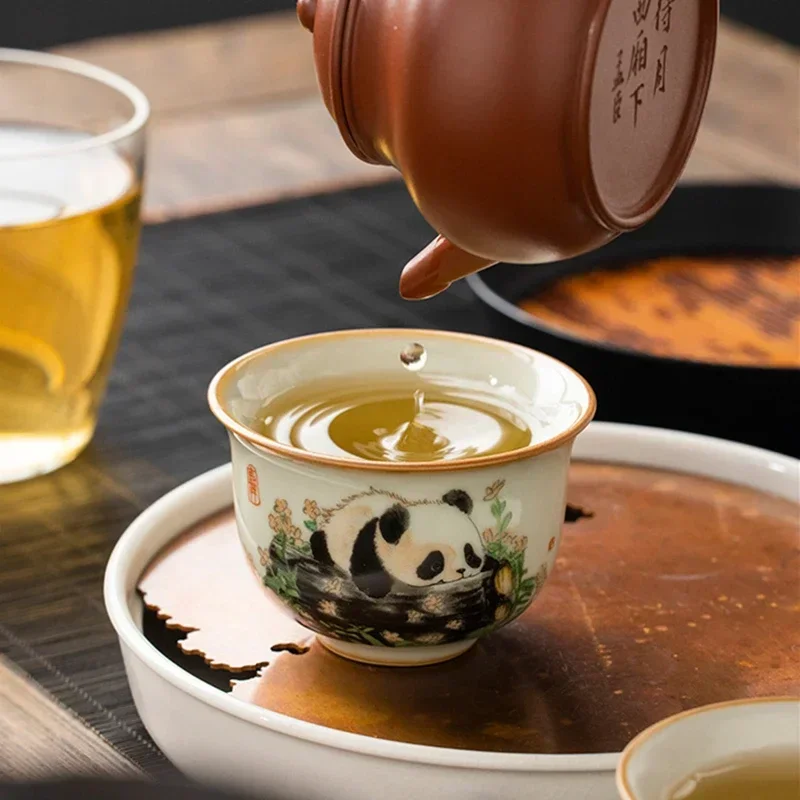 1 Pc Chinese Tradition Ru Kiln - Coffee Tea Set Up ulasan dan harga