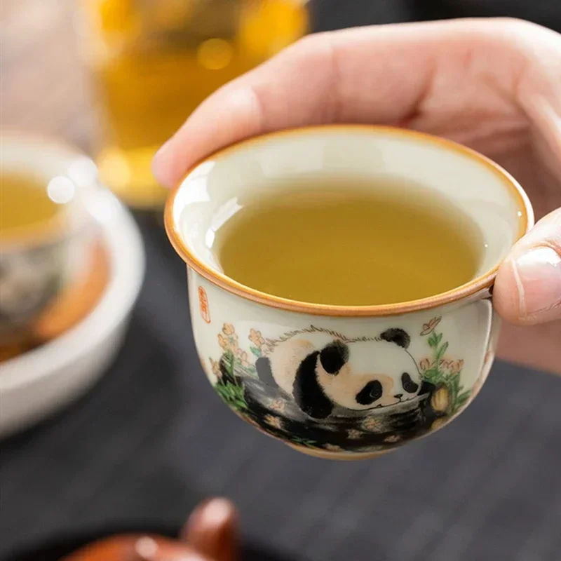 1 Pc Chinese Tradition Ru Kiln - Coffee Tea Set Up ulasan dan harga