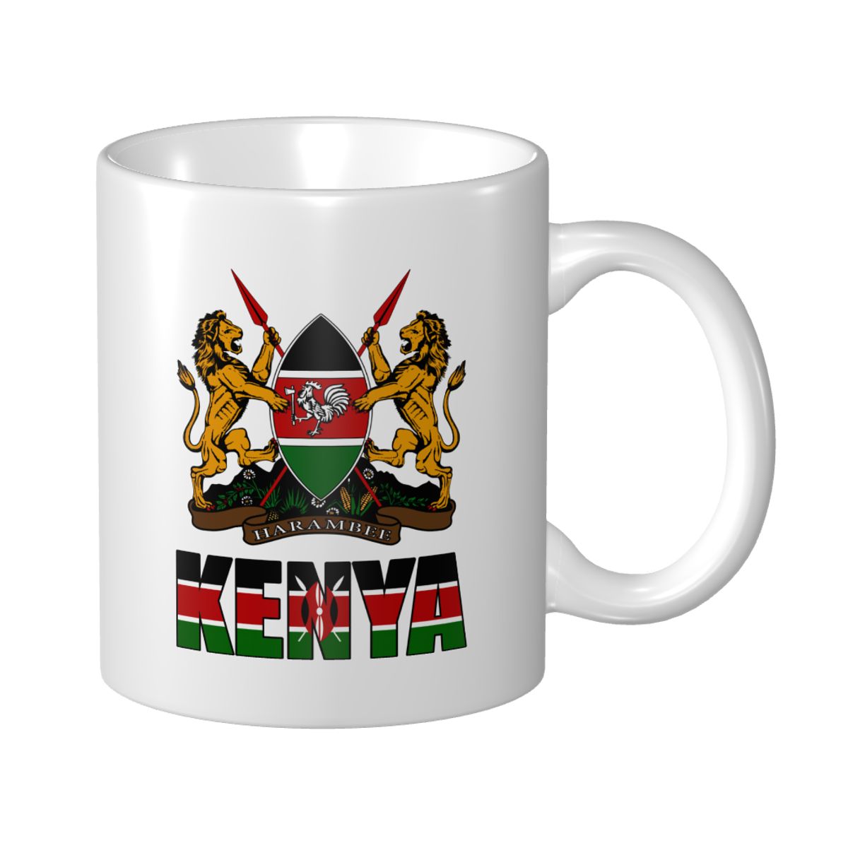 Mark Cup Mug Kenya Letter Flag - Coffee Tea Kenya ulasan dan harga