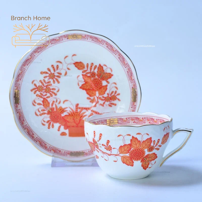 Classical Cup and Saucer Flowe - Coffee Tea Gift Basket ulasan dan harga