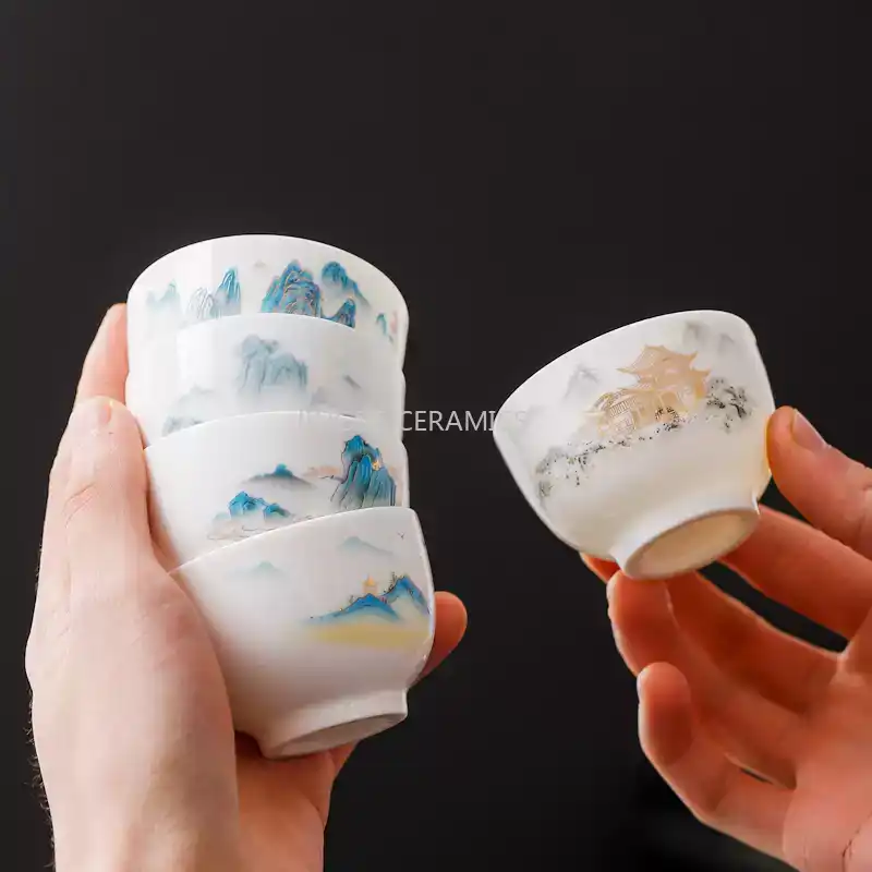 4PCS Ceramic Mini Tea Cup, Sma - Coffee Tea Set Up ulasan dan harga