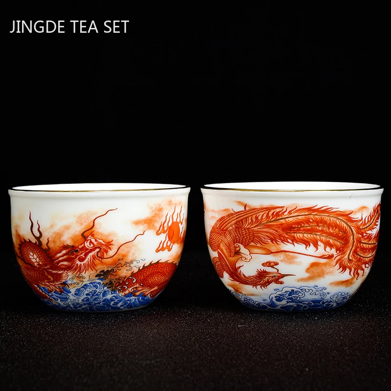 Chinese Ceramic Dragon Pattern - Coffee Tea Set Up ulasan dan harga