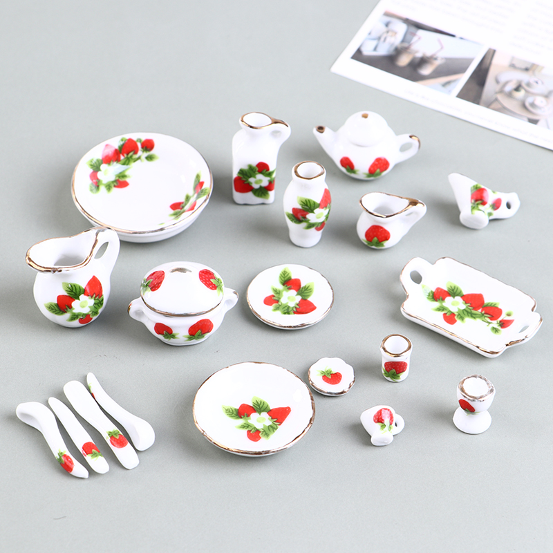 1 Set 1:12 Miniature Doll Hous - Coffee Tea Set Up ulasan dan harga