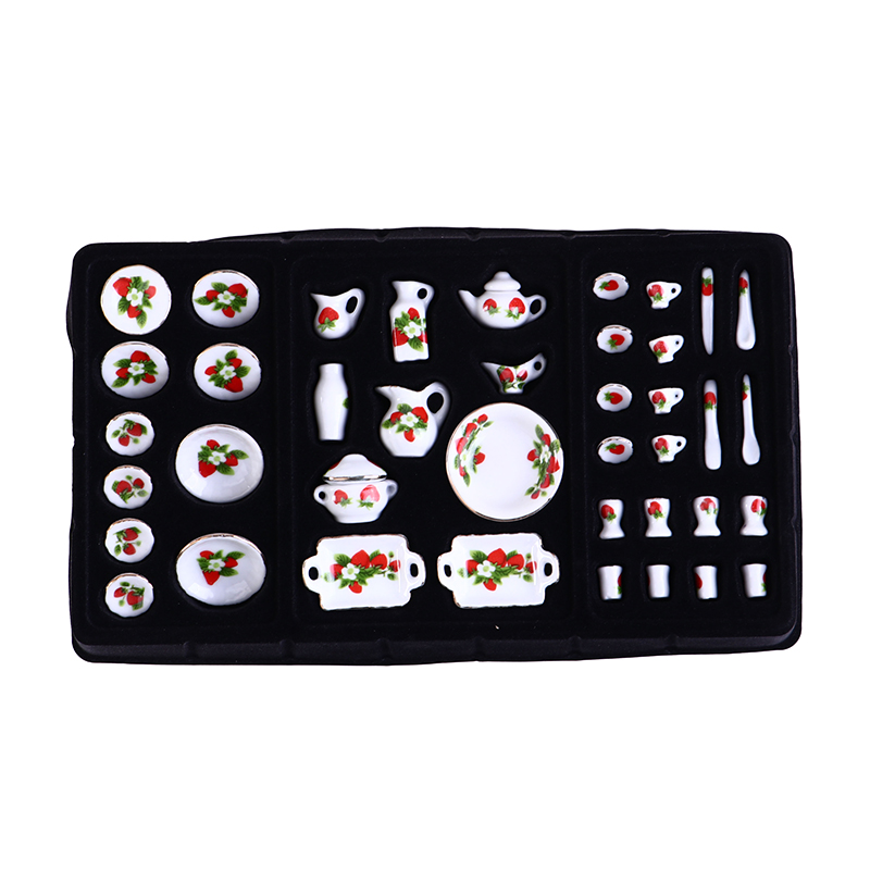 1 Set 1:12 Miniature Doll Hous - Coffee Tea Set Up ulasan dan harga