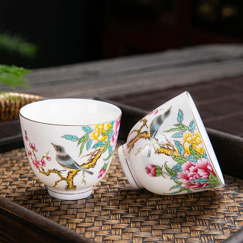 1pc Chinese Ceramic Teacup Han - Coffee Tea Set Up ulasan dan harga