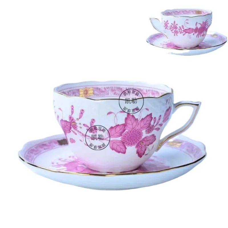 Classical Cup and Saucer Flowe - Coffee Tea Gift Basket ulasan dan harga