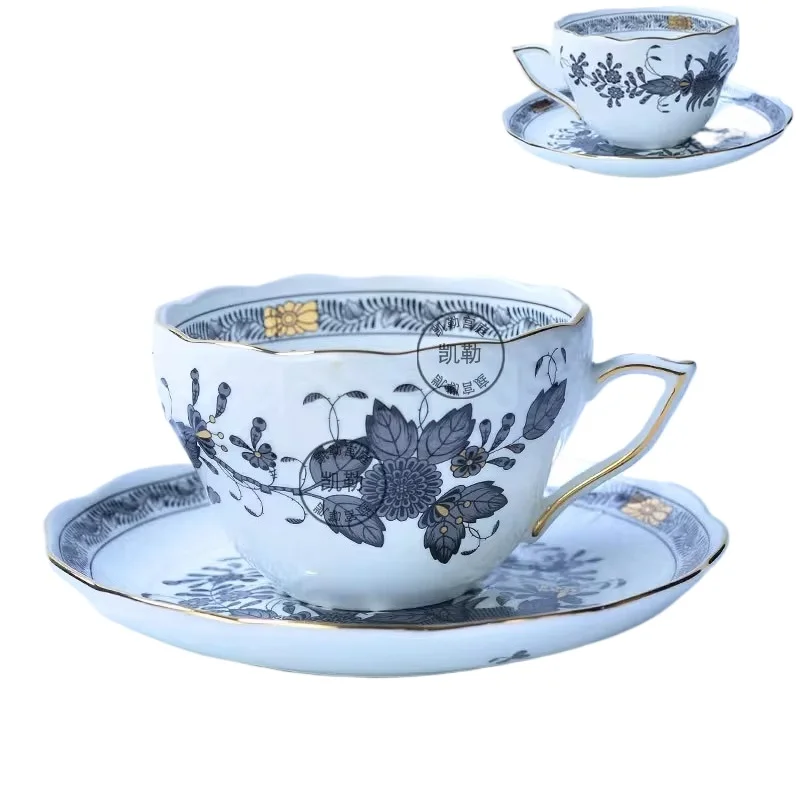 Classical Cup and Saucer Flowe - Coffee Tea Gift Basket ulasan dan harga