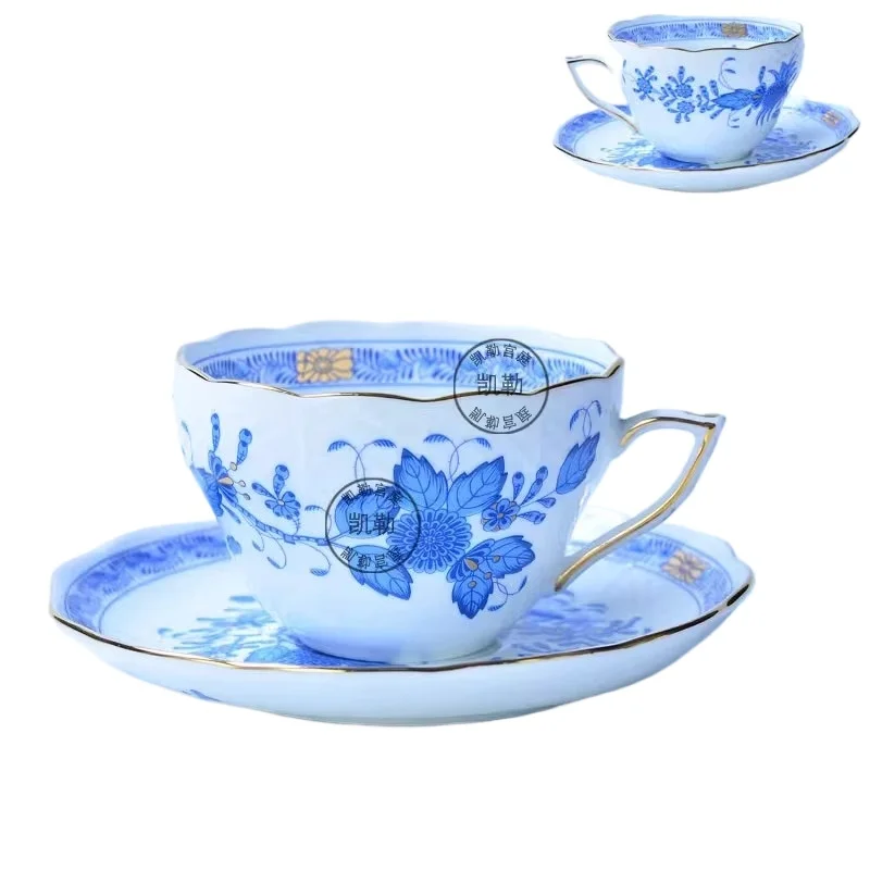 Classical Cup and Saucer Flowe - Coffee Tea Gift Basket ulasan dan harga
