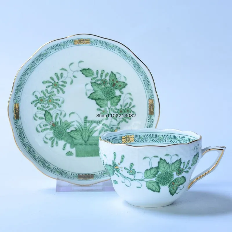 Classical Cup and Saucer Flowe - Coffee Tea Gift Basket ulasan dan harga